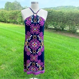 INC Geometric Patterned Hi Low Dress
